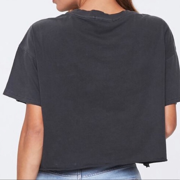 $10 SALE!
Grey with Pearl Crop Top Tee - Picture 3 of 3